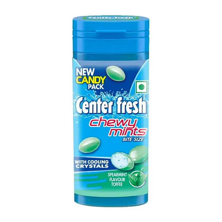 Center Fresh Chewy Mints Spearmint Flavour Candy 33Gm